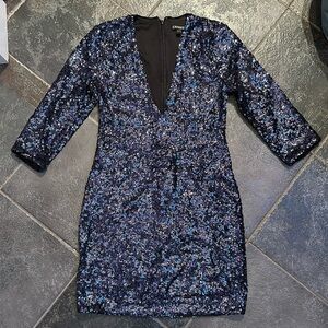 Blue Sequin mini dress